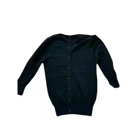 Women's Teaspoon Black Cardigan Button Back Size Medium Trendy Brandy Melville - Picture 2 of 4